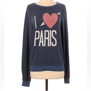Wildfox  " I ❤️ Paris" Oversized Sweater